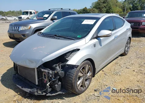 2014 Hyundai Elantra Limited z USA, uszkodzony, nr VIN 5NPDH4AE2EH508136